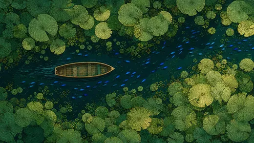 Drifting boat