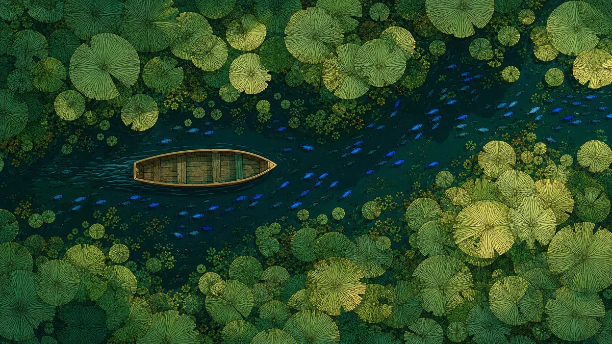Drifting boat
