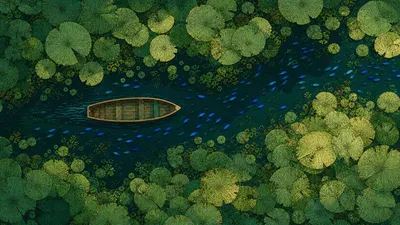 Drifting boat